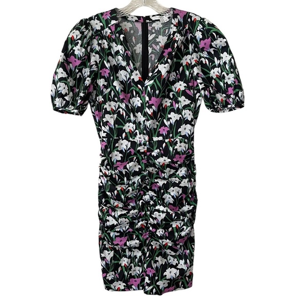 VERONICA BEARD Janis Puff Sleeve Floral Minidress SIZE 2 - Picture 5 of 16